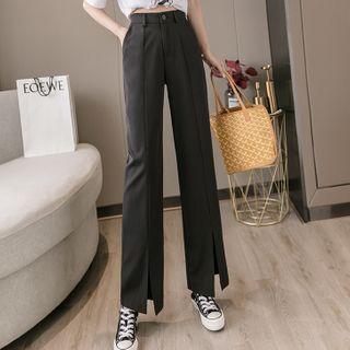 Slitted Wide-leg Pants