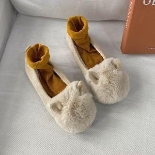 Rabbit Ear Furry Flats