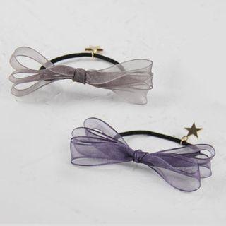 Mesh Bow & Star Hair Tie