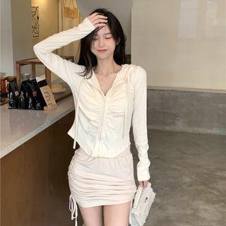 Zip Up Hoodie / Mini Pencil Skirt