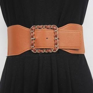 Square Buckle Wide Belt