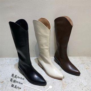 Block Heel Tall Cowboy Boots