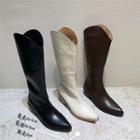 Block Heel Tall Cowboy Boots