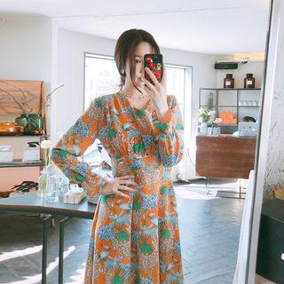 Tie-back Floral Print Dress