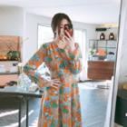 Tie-back Floral Print Dress