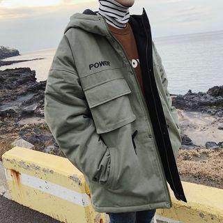 Hooded Applique Zip Coat