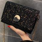 Sequined Faux Leather Handbag
