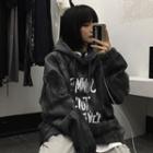 Fleece-lined Tie-dye Printed Hoodie