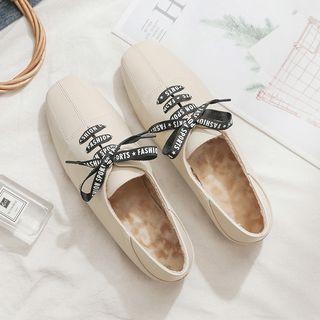 Lettering Lace Up Loafers