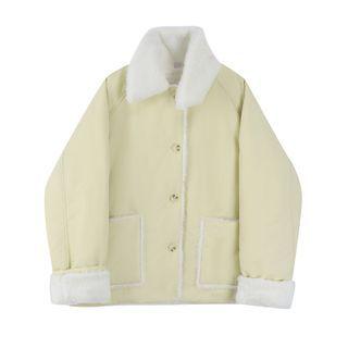 Two-way Fleece Panel Padded Jacket