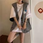 Gingham Vest / Short-sleeve T-shirt