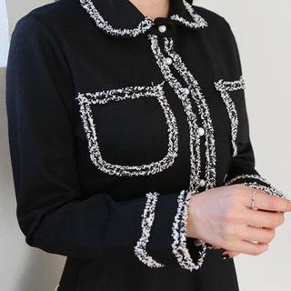 Fringed-detail A-line Minidress