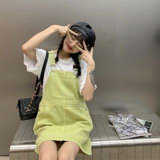 Plain Jumper Dress Green - One Size