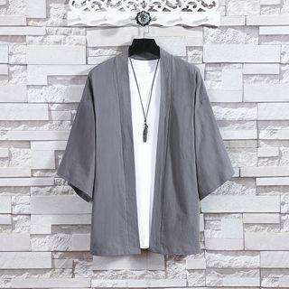 3/4-sleeve Plain Jacket