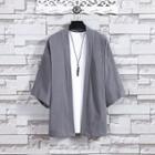 3/4-sleeve Plain Jacket