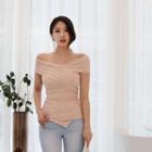 Two-way Wrap-front Slim-fit Top