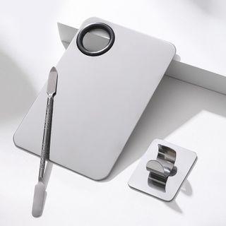 Stainless Steel Makeup Color Palette / Ring Color Palette / Spatula / Set