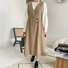 Plus Size V-neck Sleeveless Dress