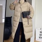 Zip-up Down Long Coat