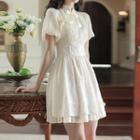 Chinese Knot Button Short-sleeve Dress