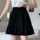 Frilled-hem A-line Mini Skirt
