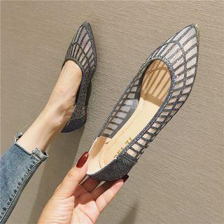 Glitter Mesh Flats