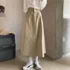 Midi A-line Skirt / Plain Shirt