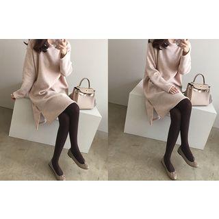 Round-neck Fleece-lined Pullover Dress