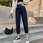 High Waist Washed Baggy Jeans
