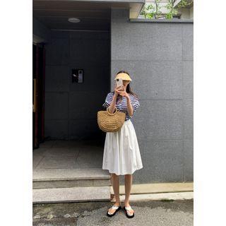 Knee-length Flared Culottes