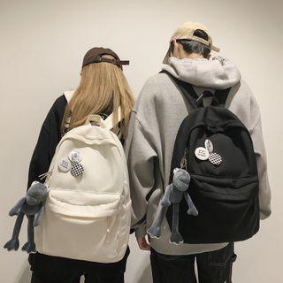 Set: Plain Backpack + Badge