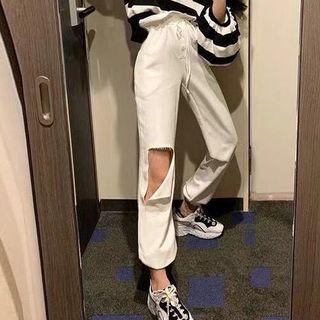 Cut Out Wide-leg Pants