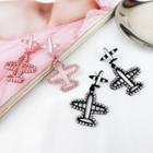 Rhinestone Airplane Earring