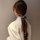 Chained Rhinestone Alloy Hair Stick Silver - One Size