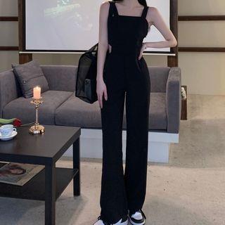 Plain Jumpsuit Jumpsuit - Black - One Size