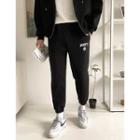 Drawcord Letter Jogger Pants