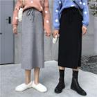 Knit Midi Straight Fit Skirt