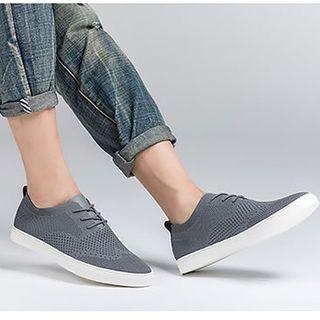 Open Knit Lace Up Sneakers