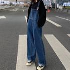 Loose-fit Denim Straight-cut Jumper Pants