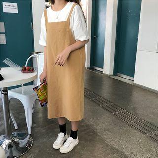 Elbow-sleeve T-shirt / Midi Jumper Dress