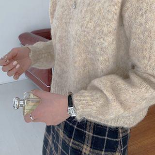 Round-neck Cropped M Lange Sweater