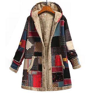 Hood Patchwork Coat