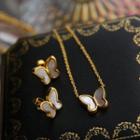Shell Butterfly Earring / Pendant Necklace