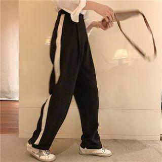 Straight-fit Colored Trim Pants