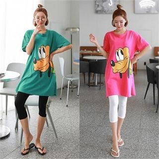 Set: Pluto Print Long Top + Cropped Leggings