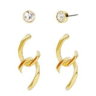 Swarovski Earring Set (gold) One Size