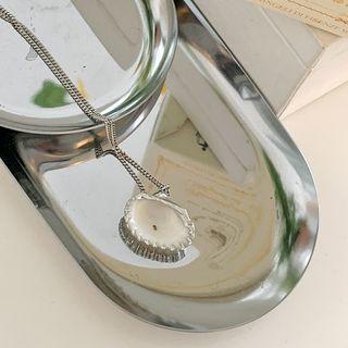 Shell Pendant Chain Necklace Silver - One Size