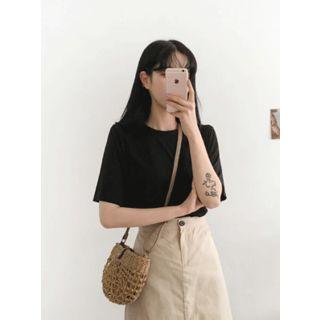 Half-moon Woven Cross Bag