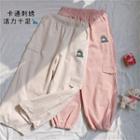 Dinosaur Embroidered Cargo Pants