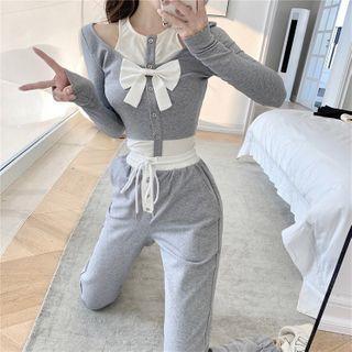 Cutout Knit Top / Sweatpants